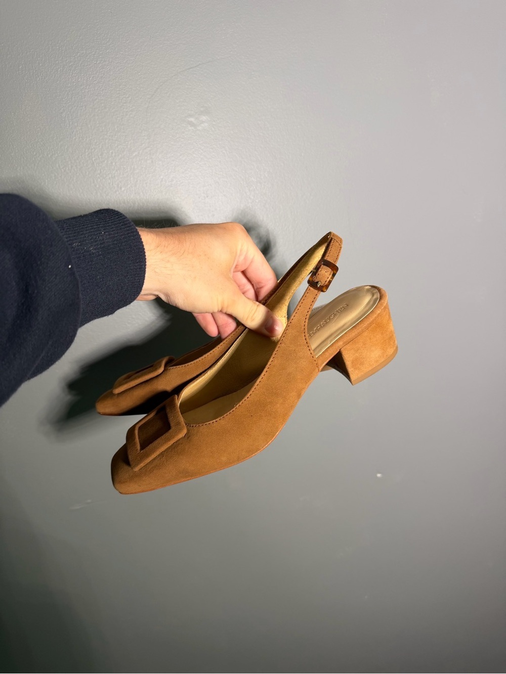 J.McLaughlin Frenchette Suede Slingback Heels Size 7.5 - Picture 4 of 9